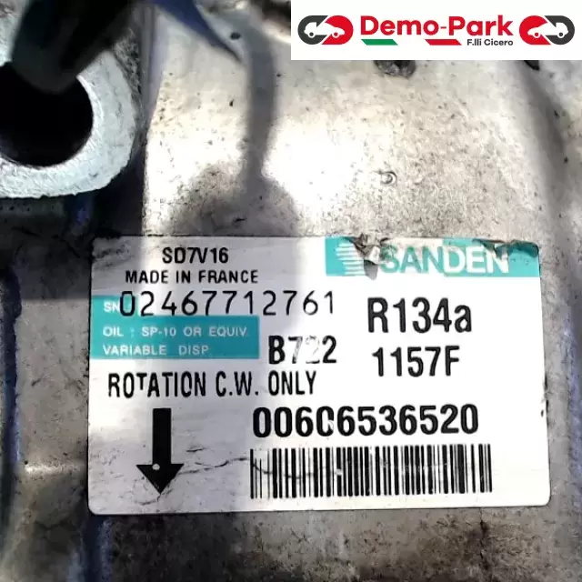 COMPRESSORE ARIA CONDIZIONATA Fiat MULTIPLA  1.9 MJET 00606536520 3
