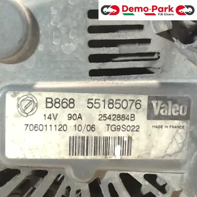 ALTERNATORE 90A Fiat GRANDE PUNTO - 1.3 Mjet 90CV 55185076 3
