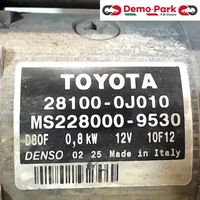 MOTORINO D'AVVIAMENTO Toyota YARIS 28100-0J010 3