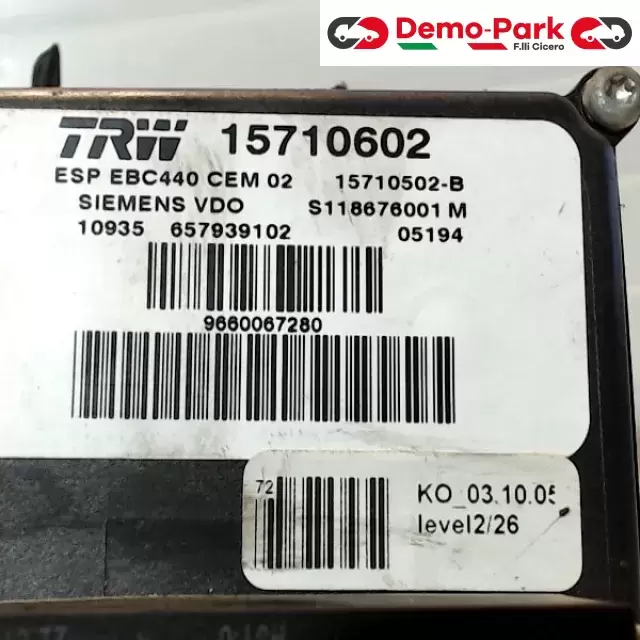 GRUPPO ABS Peugeot 407 - 2.0 HDI 15710602 1