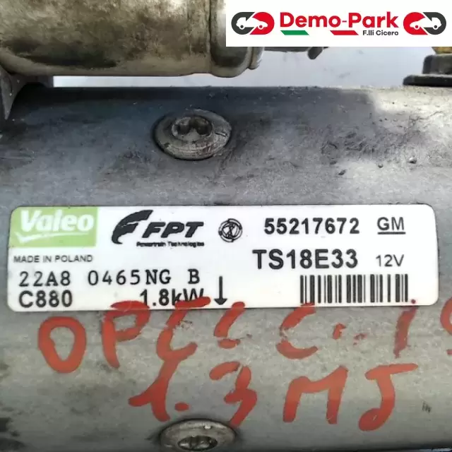MOTORINO D'AVVIAMENTO Opel CORSA - 1.3 MJT 55217672 3