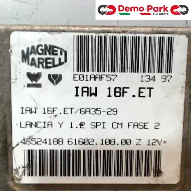 CENTRALINA MOTORE Lancia YPSILON - 1.2 46524188 1