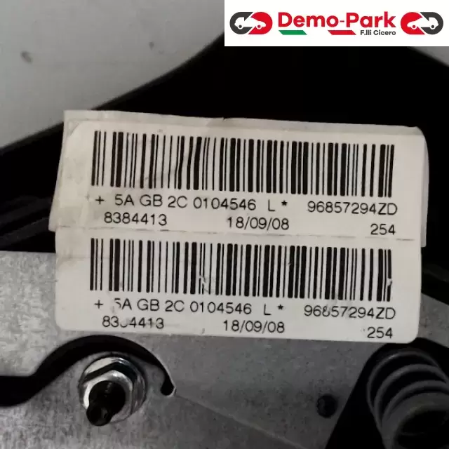 AIRBAG VOLANTE Peugeot 207 96857294ZD 3