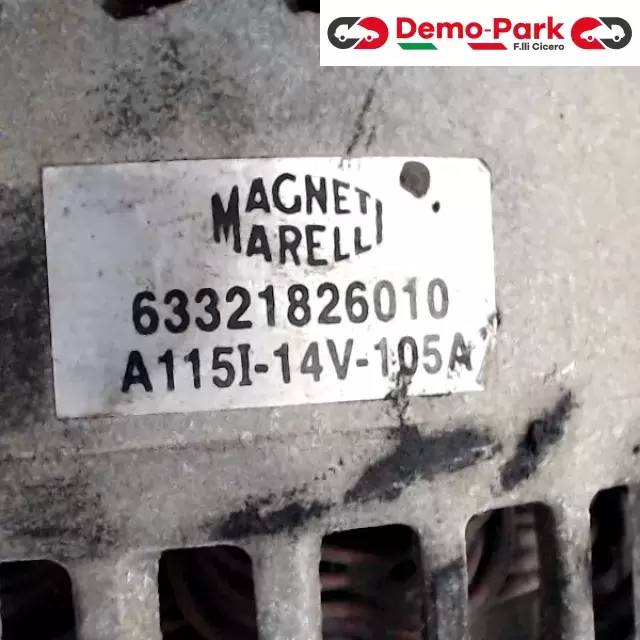ALTERNATORE 105A Fiat PUNTO 188 - 1.9 JTD 63321826010 3