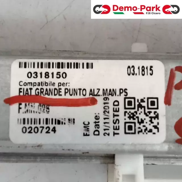 ALZAVETRO MANUALE POST. SX Fiat GRANDE PUNTO 0318150 2