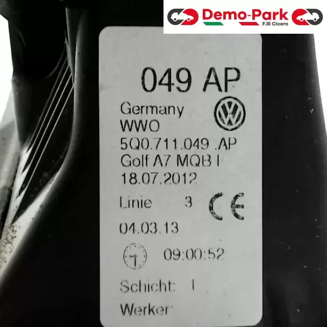 LEVA CAMBIO MANUALE CON CAVI Volkswagen GOLF 7 5Q0.711.049.AP 1