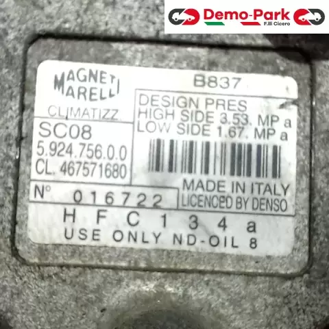 COMPRESSORE ARIA CONDIZIONATA Fiat PUNTO 188 -  1.2  0