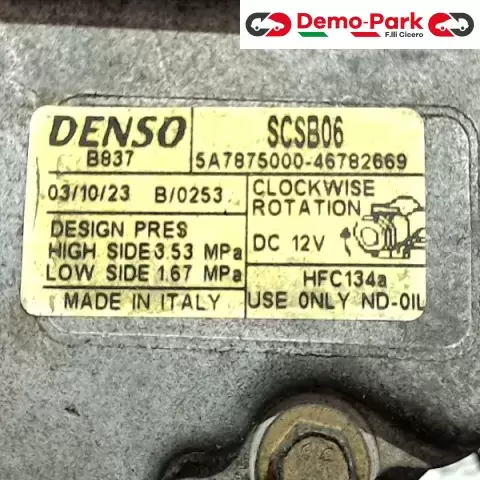 COMPRESSORE ARIA CONDIZIONATA Fiat PUNTO 188 -  1.2  0