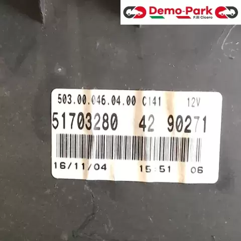 QUADRO STRUMENTI 51703280 Fiat PUNTO III SERIE - 1.3 Mjet  0