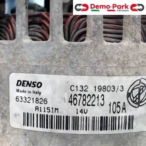 ALTERNATORE PUNTO 188 1.9 JTD Fiat PUNTO 188 - 1.9 JTD 46782213   105A 0