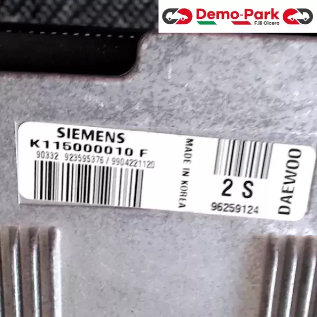 CENTRALINA MOTORE Daewoo MATIZ SIEMENS K115000010F  90332 923595376/9904221120 1