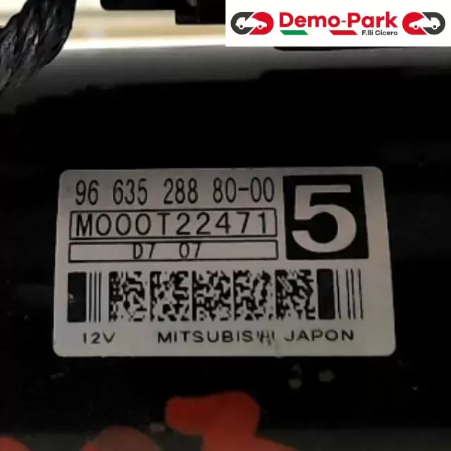MOTORINO D'AVVIAMENTO PEUGEOT 207 1.6 HDI Peugeot 207 - 1.6 HDI 96 635 288 80-00 4