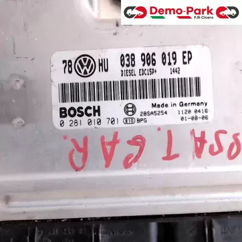 CENTRALINA MOTORE Volkswagen PASSAT 1.9 TDI BOSCH 0 281 010 701    038 906 019 EP 0